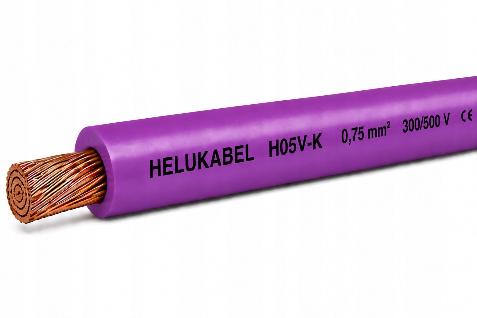 Przewód instalacyjny H05V-K 1X0,75 QMM FIOLETOWY PUDEŁKO, 300/500V HELUKABEL 29104/HLK 4060892000232 HELUKABEL POLSKA SP.