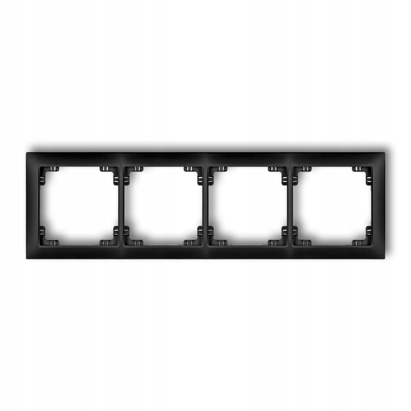 Ramka uniwersalna poczwórna z tworzywa DECO Soft 12DRSO-4 czarny mat podtynkowy KARLIK 12DRSO-4/KRL 5901832008835 KARLIK ELEKTROTECHN