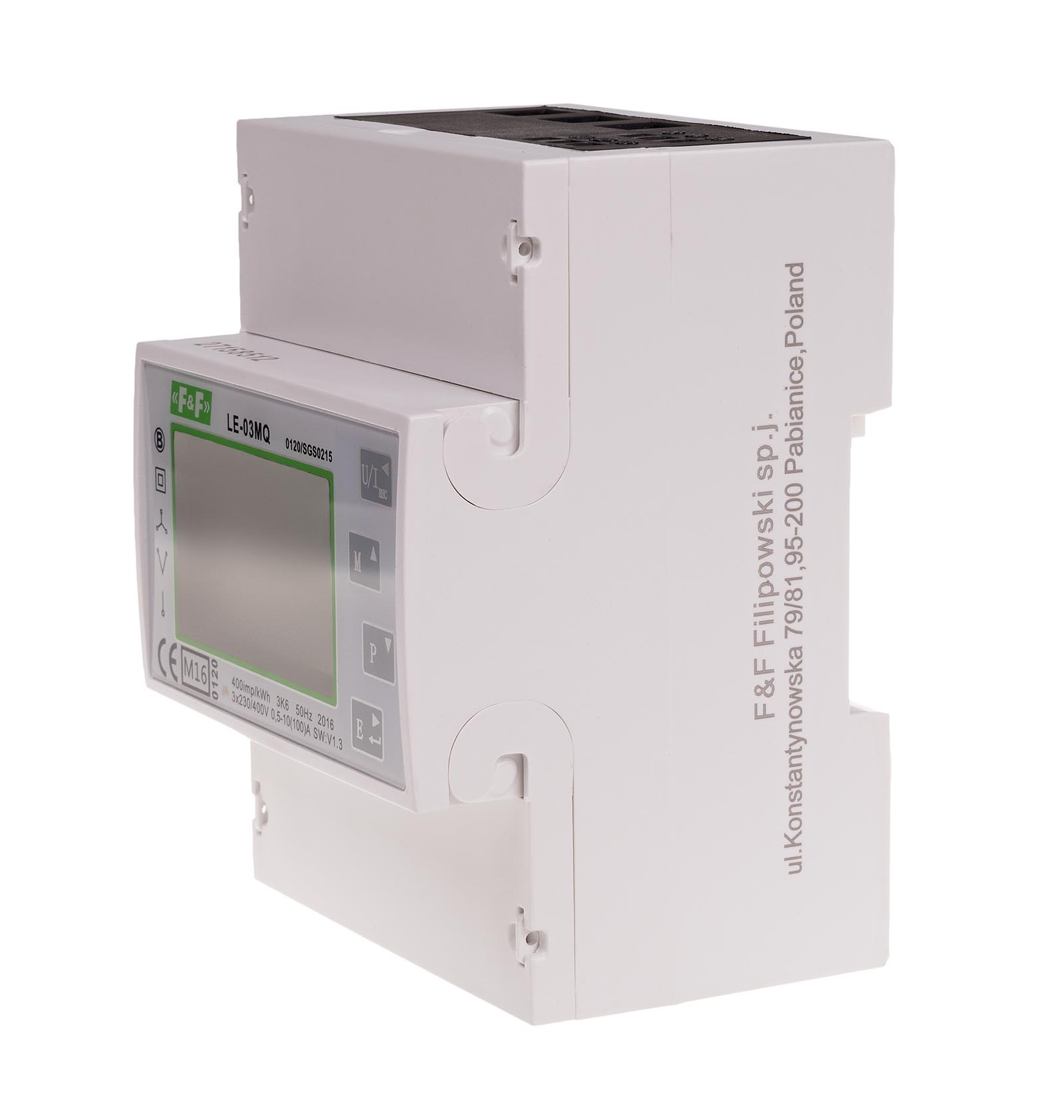 Trójfazowy licznik zużycia energii czynnej i biernej LE-03MQ, Modbus RTU, 100(5)A, MID, FILIPOWSKI LE-03MQ/FIF 5908312599128 F&F FILIPOWSKI SPÓŁK