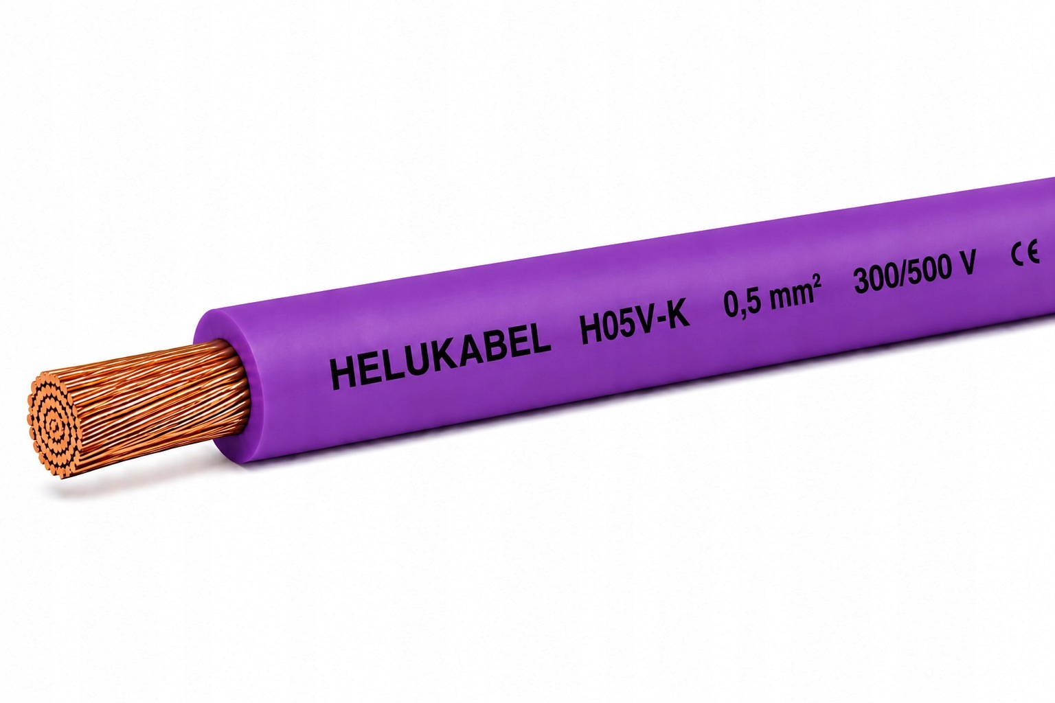 Przewód H05V-K 1X0,5 QMM FIOLETOWY PUDEŁKO, 300/500V, 29088, HELUKABEL 29088/HLK 4060892000072 HELUKABEL