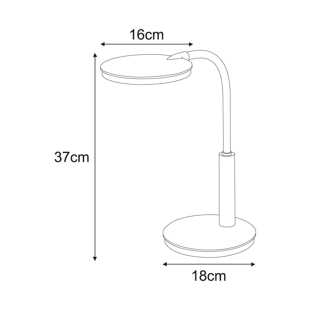 Biała lampka biurkowa, LED 10W, barwa neutralna K-BL1237 BIAŁY DINO K-BL1237 KAJA K-BL1237 BIAŁY/KAJ 5901425521611