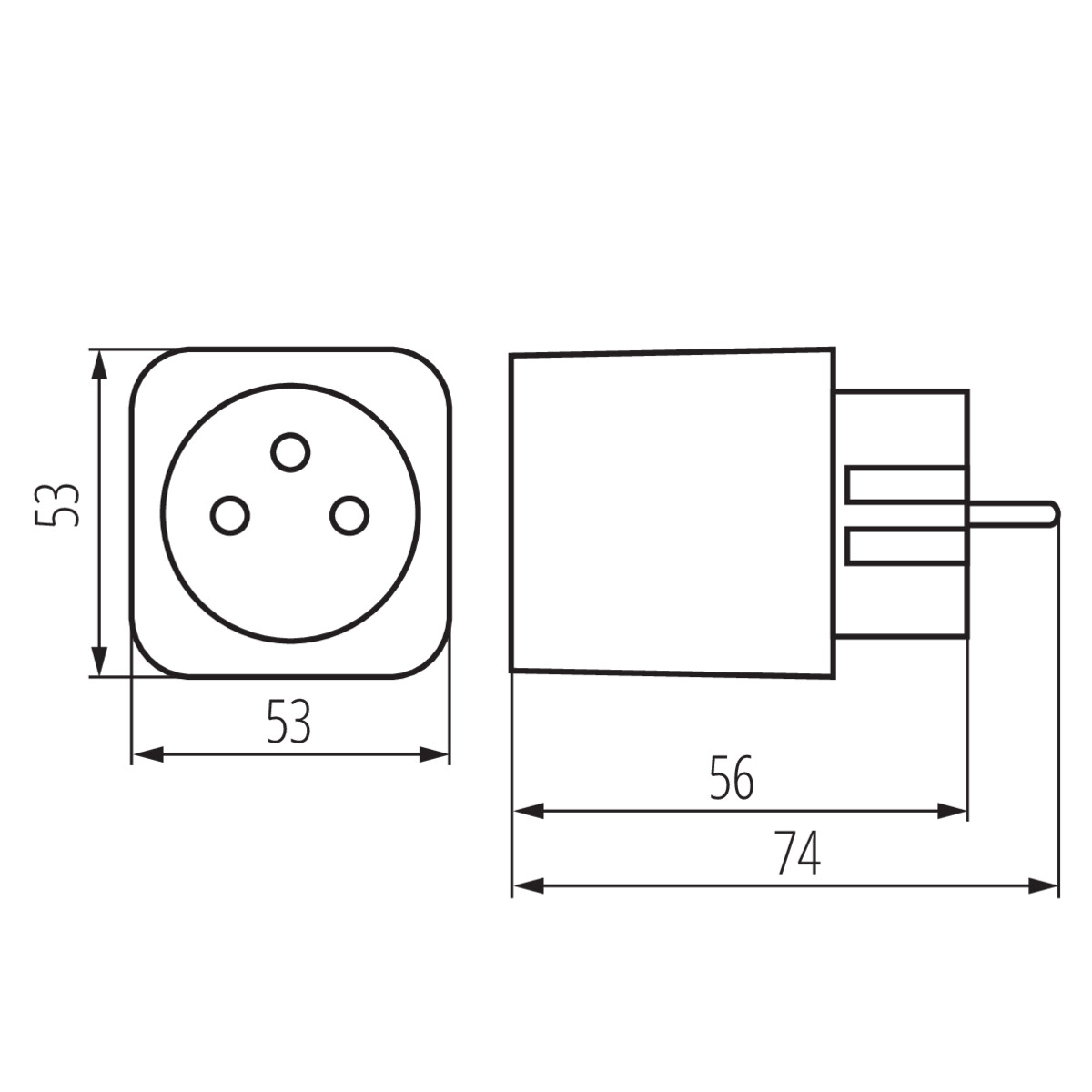 Adapter gniazda SMART S AD GN 16A PM, 33703, KANLUX 33703/KAN 5905339337030