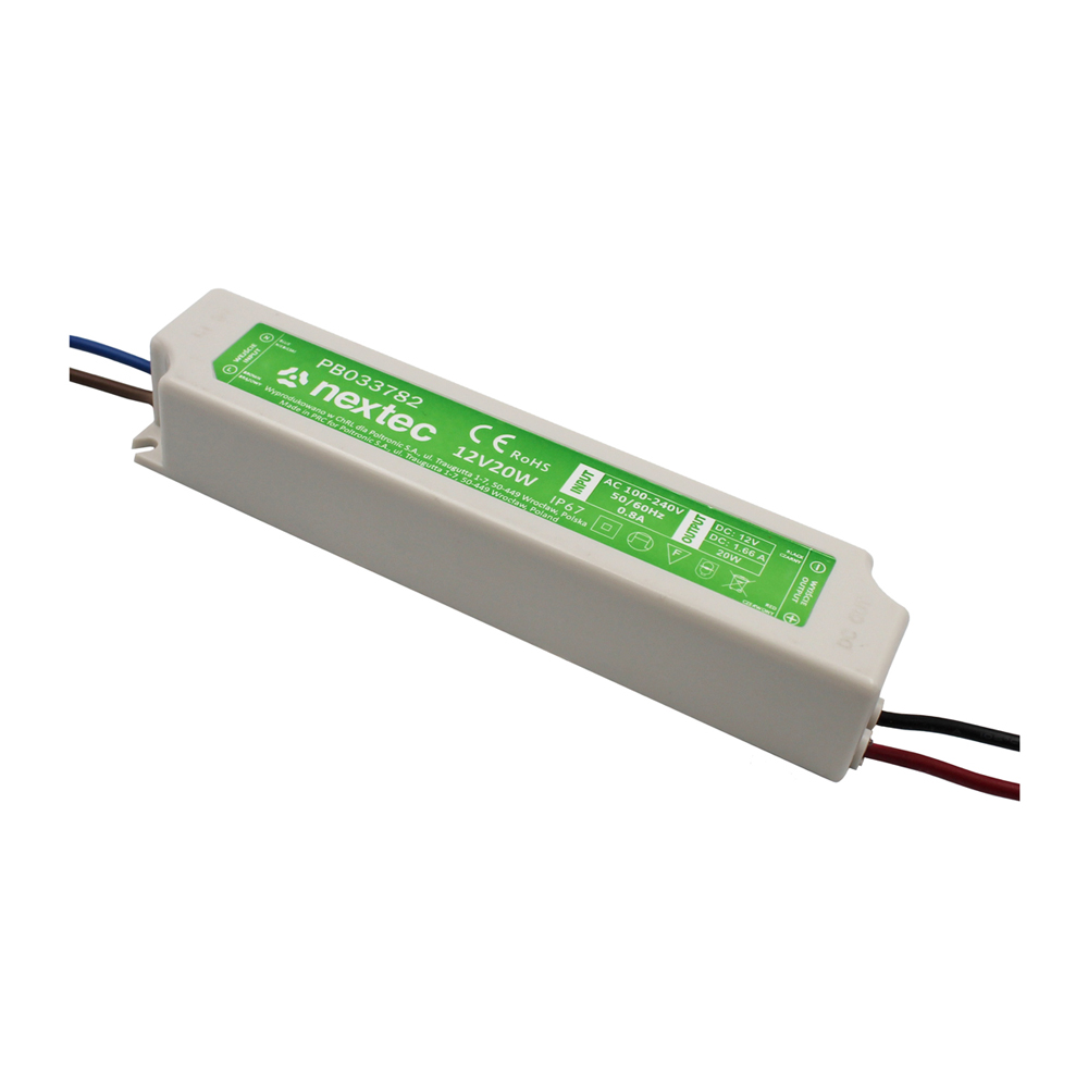 PB033782 ZASILACZ LED WODOODPORNY ECONOMY / IP67 / 12V / 1,66A / 20W POLTRONIC PB033782/POL 5908293933782 POLTRONIC S.A.