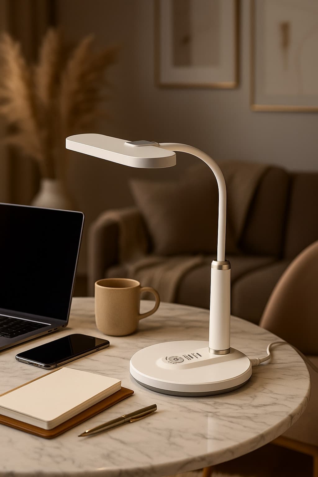 Lampka biurkowa z regulowaną barwą światła K-BL1185 BIAŁY, DAFI K-BL1185 KAJA K-BL1185 BIAŁY//KAJ 5901425521512