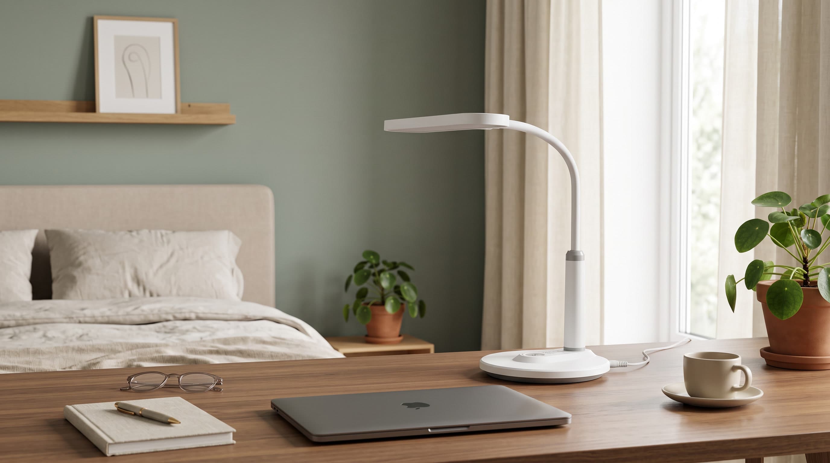 Lampka biurkowa z regulowaną barwą światła K-BL1185 BIAŁY, DAFI K-BL1185 KAJA K-BL1185 BIAŁY//KAJ 5901425521512