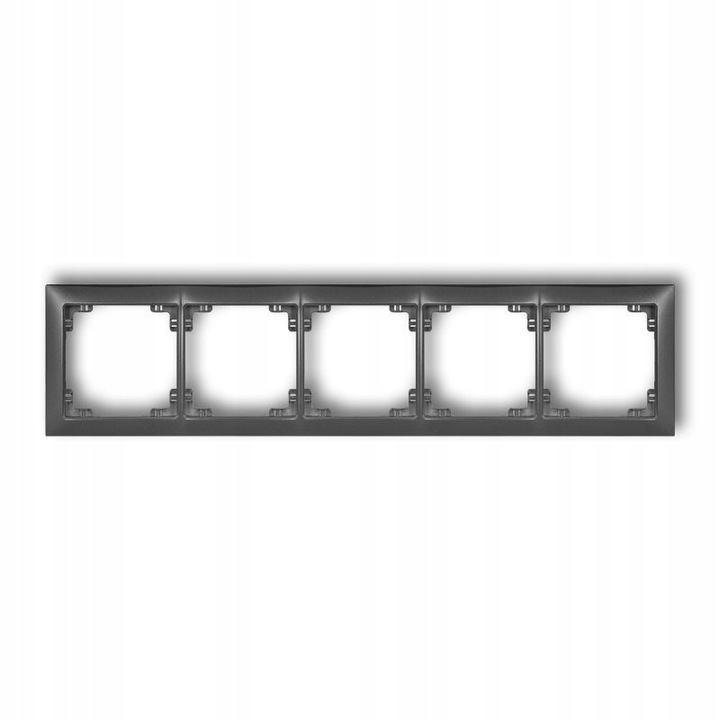 DECO Ramka uniwersalna pięciokrotna z tworzywa DECO Soft grafitowy podtynkowy 11DRSO-5/KRL 5901832008910 KARLIK ELEKTROTECHN