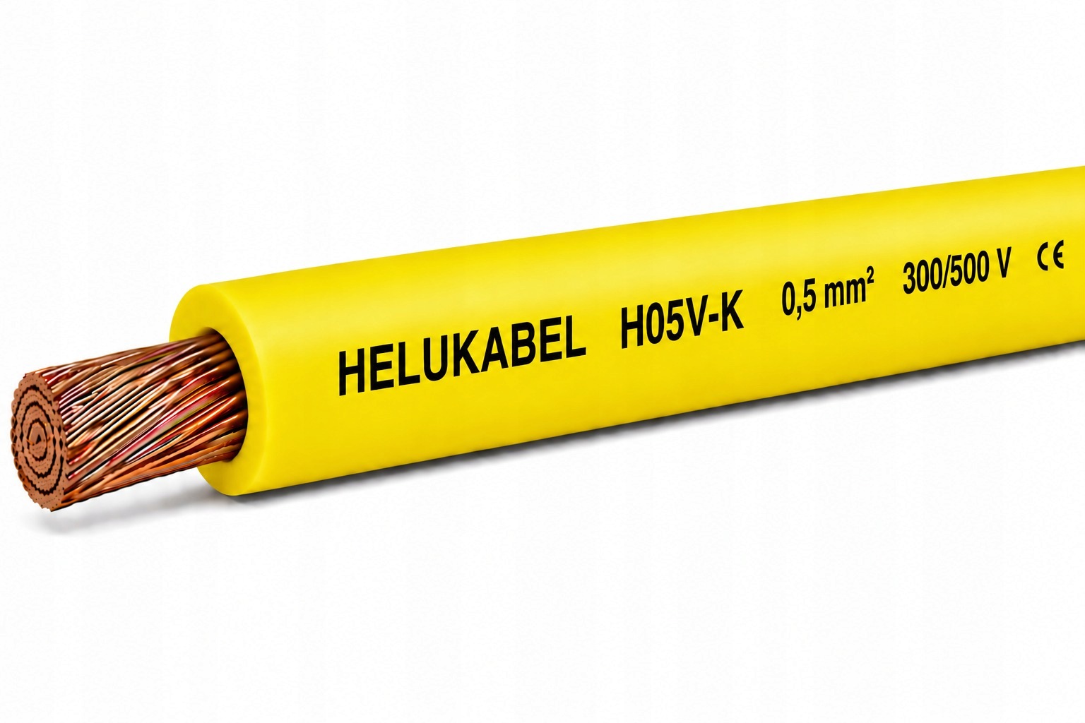 Przewód instalacyjny H05V-K 1X0,5 QMM ŻÓŁTY PUDEŁKO, 300/500V HELUKABEL 29089/HLK 4060892000089 HELUKABEL