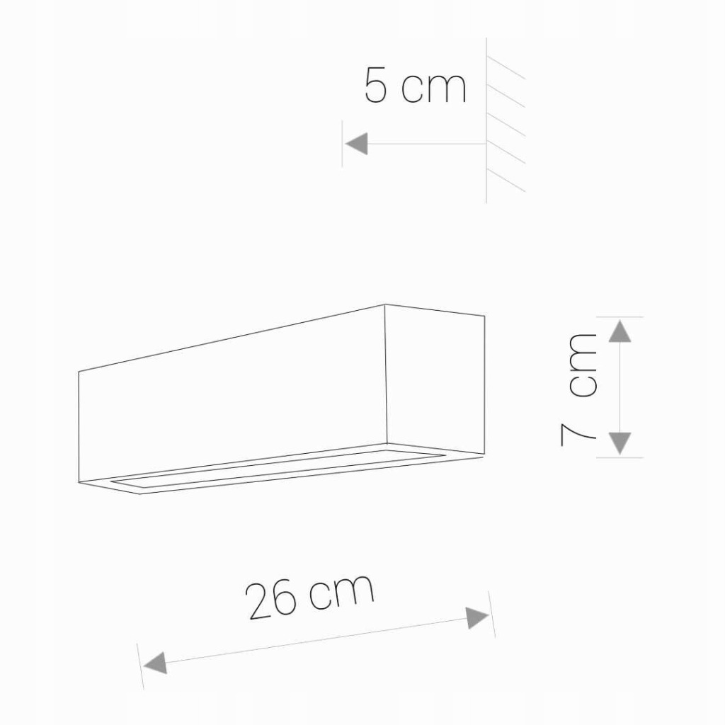 OPRAWA OŚWIETLENIOWA KINKIET STRAIGHT WALL GRAPHITE XS 6350 NOWODVORSKI 6350/NOW 5903139635097