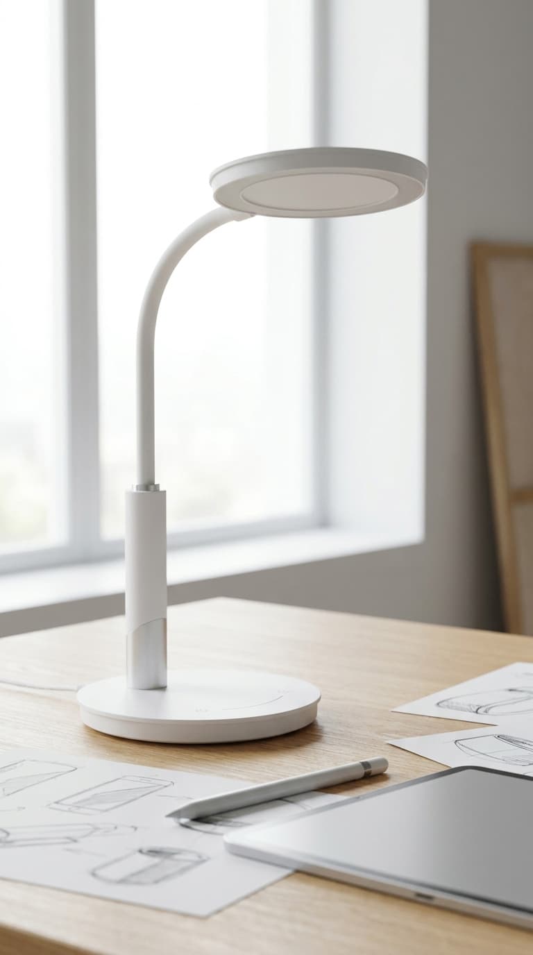 Biała lampka biurkowa, LED 10W, barwa neutralna K-BL1237 BIAŁY DINO K-BL1237 KAJA K-BL1237 BIAŁY/KAJ 5901425521611