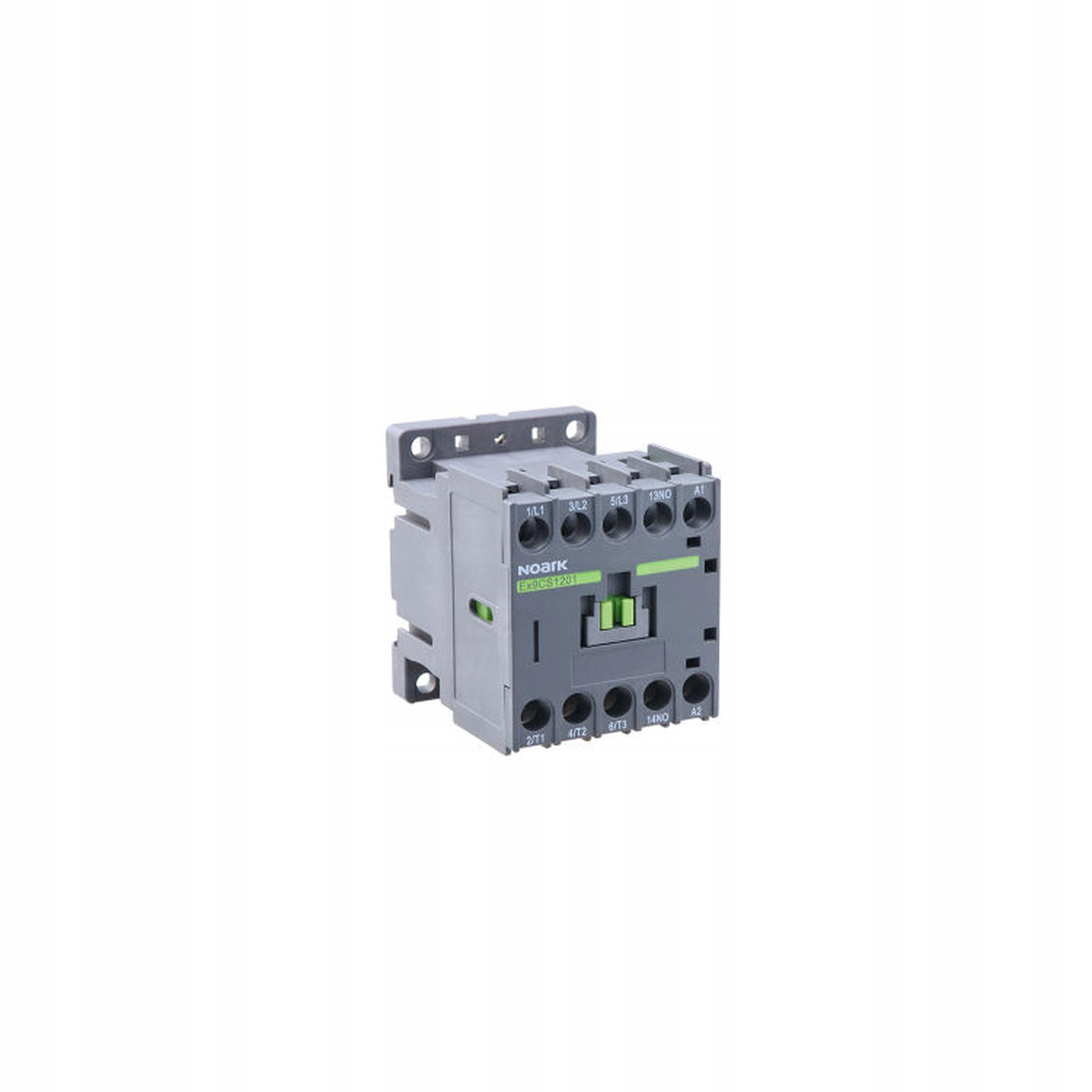 Stycznik miniaturowy Ex9CS09 10 3P 230V 3-bieg., 9A, 4kW AC-3, nap. cewki 230 V AC, 1 NO wbud. styk pomoc. NOARK 101020/NOA 8592765010216 NOARK ELECTRIC
