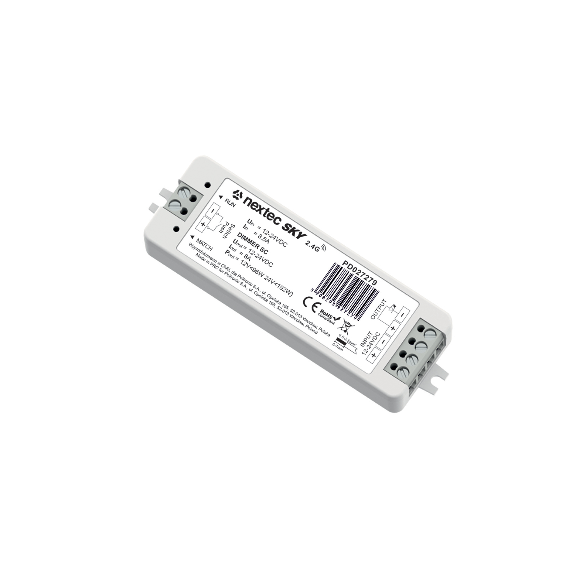 ODBIORNIK NEXTEC SKY SC 12-24V 8APD027279 POLTRONIC PD027279/POL 5908293927279 POLTRONIC S.A.