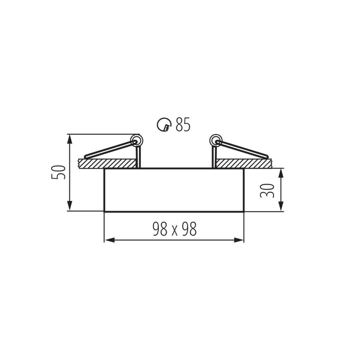 Pierścień ozdobny oprawa sufitowa oczko MINI GORD DLP-50-W, 28780, KANLUX, rabat w koszyku 28780/KAN 5905339287809