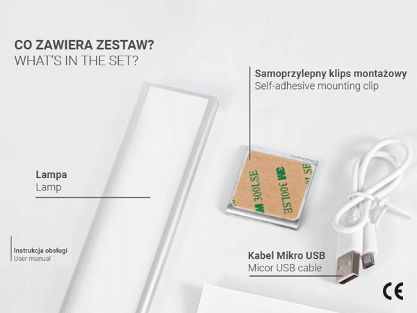 OPRAWA MEBLOWA LED 40 cm CZARNA 4000K LIGHT SENSOR + PIR PE035397/POL 5908293935397