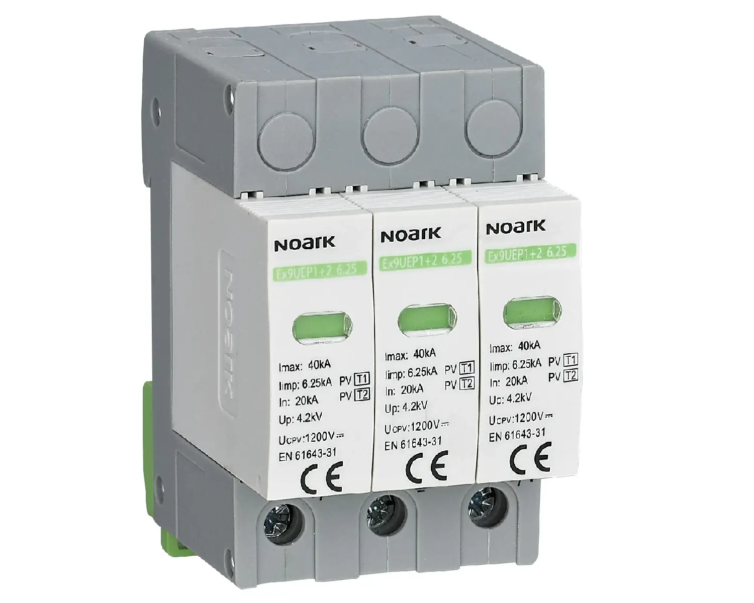 Ogranicznik przepięć Ex9UEP1+2 6.25 3P 1000 EU, SPD Ex9UEP, typ I+II, 1000 V DC, 3 moduły, dla uziemionych systemów PV NOARK 111759/NOA NOARK ELECTRIC