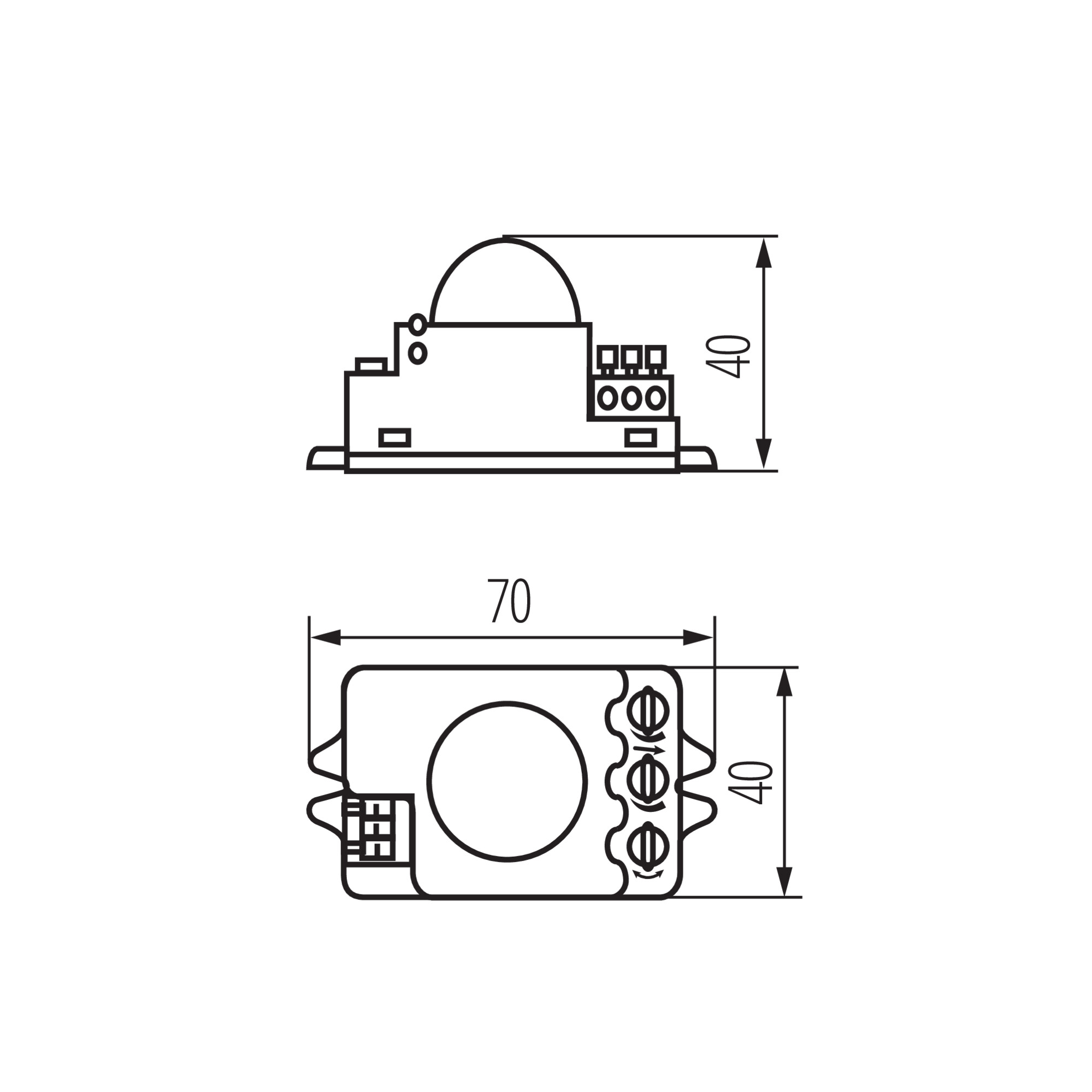  Mikrofalowy czujnik ruchu ROLF MINI JQ-L, 8822, KANLUX 8822/KAN 5905339088222