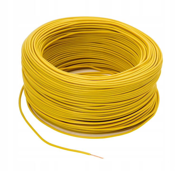 Przewód instalacyjny LgY 1x0,75 (H05V-K) żółty, ELEKTROKABEL 5907702813486/EKB 5907702813486 ELEKTROKABEL FABR