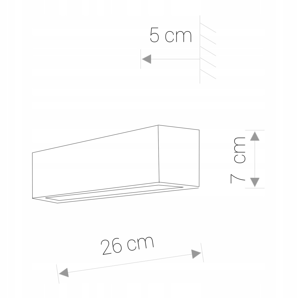 OPRAWA OŚWIETLENIOWA ŚCIENNA KINKIET STRAIGHT WALL SILVER XS 6354 NOWODVORSKI 6354/NOW 5903139635493