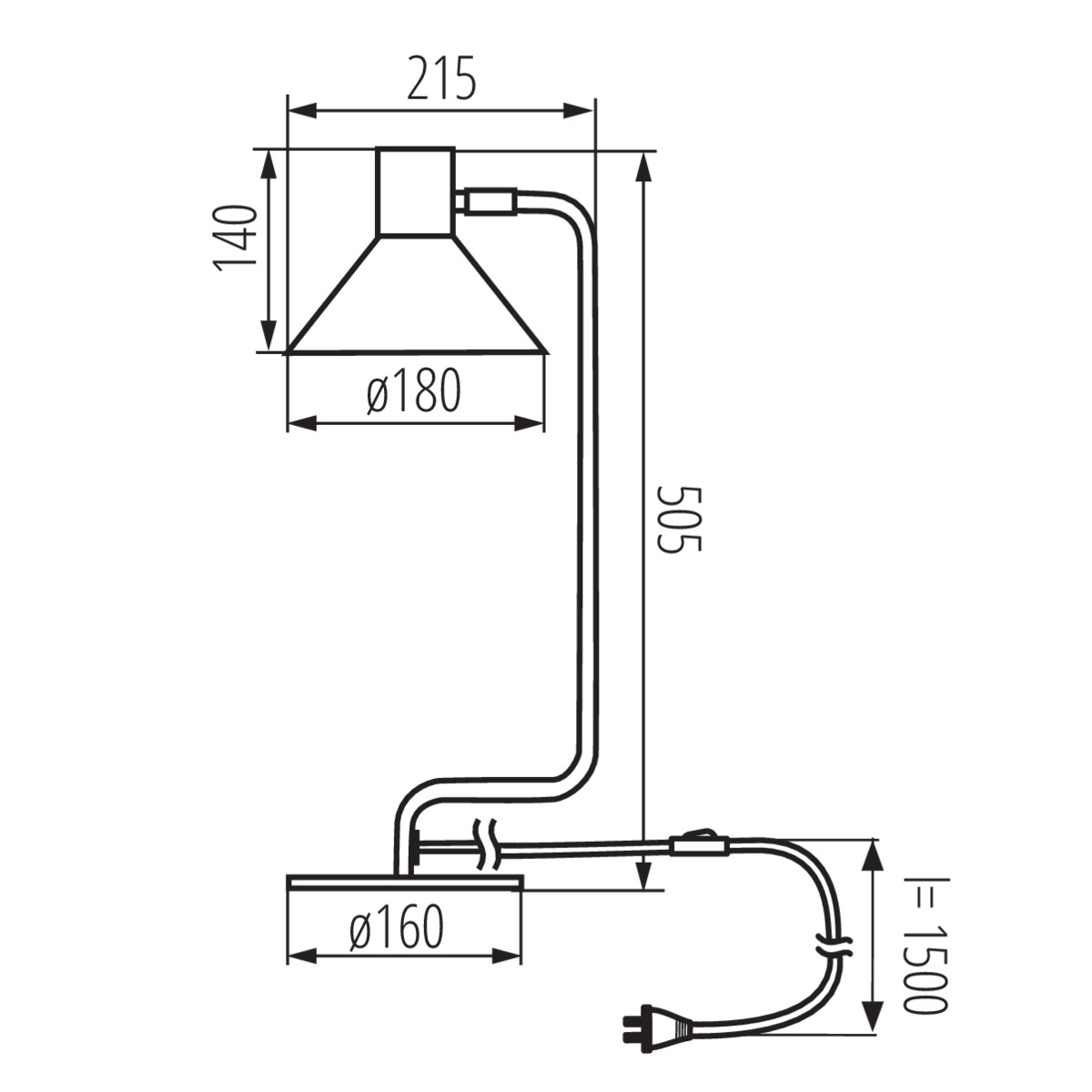 LAMPKA BIURKOWA NEDIA E14 B,34475, KANLUX     34475/KAN 5905339344755
