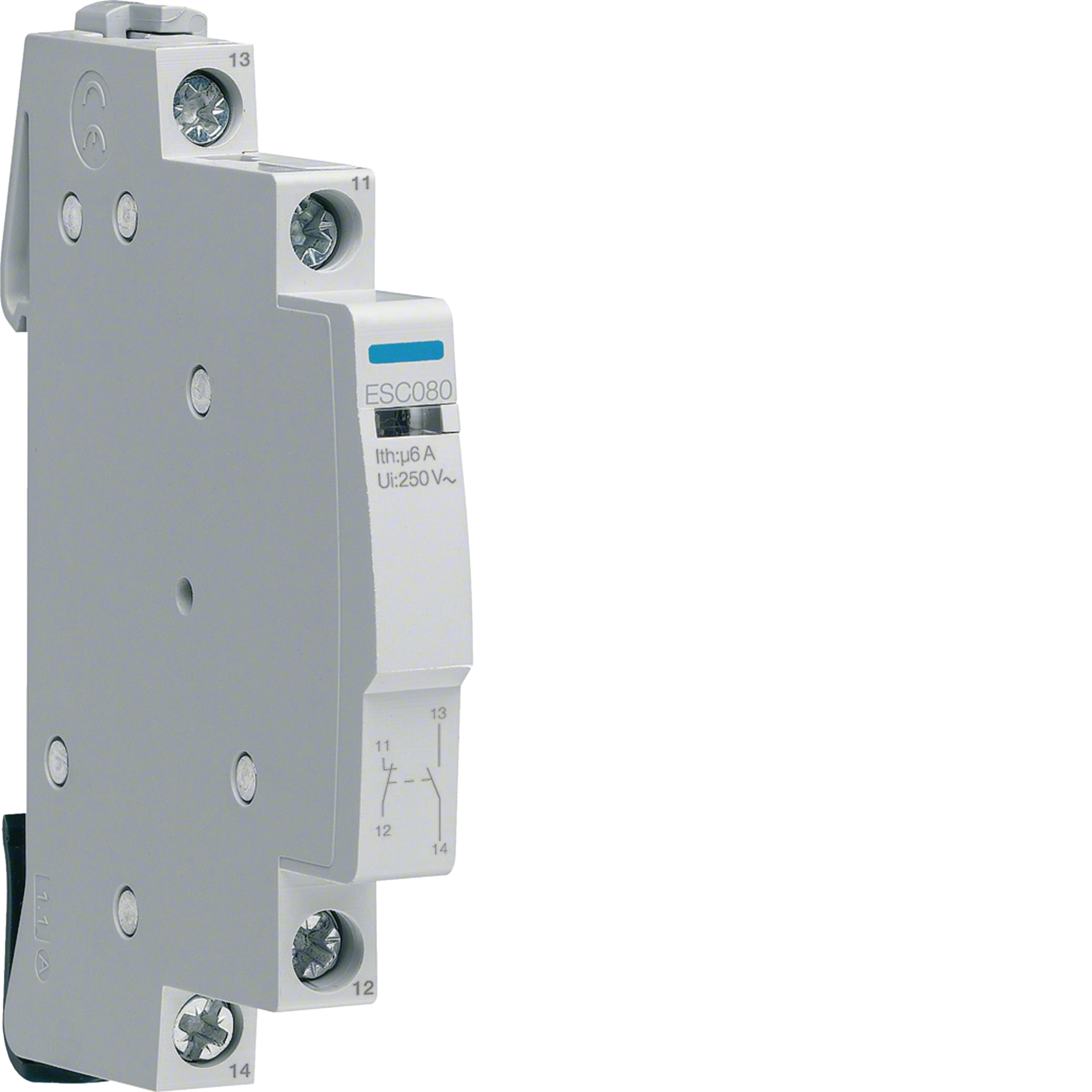 Styk pomocniczy 1NO+NC 6A/250V do SBNxxx i styczników ESC080 HAGER ESC080/HAG 3250612401895 Hager Polo sp. z .o.