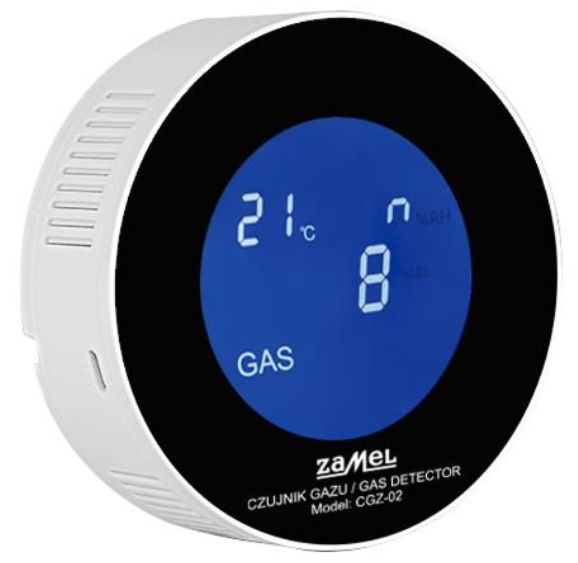 CZUJNIK GAZU WI-FI TUYA TYP:  CGZ-02, GAR10000074, ZAMEL GAR10000074/ZAM 5903669490807 ZAMEL