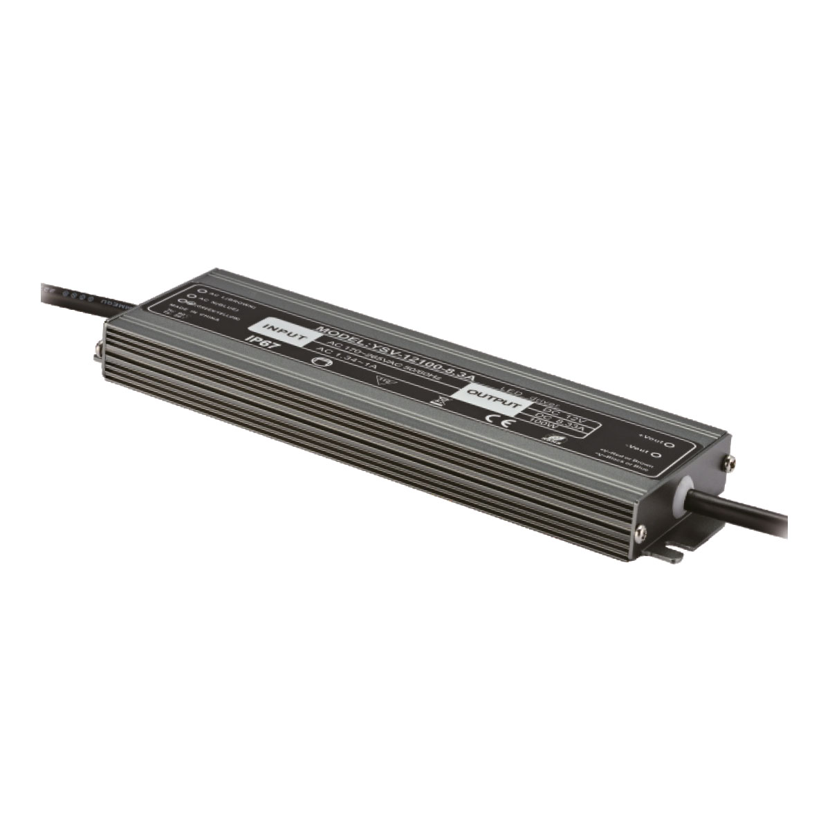 PB043750 ZASILACZ WODOODPORNY SLIM 12V / IP67 / 8,33A / 100W, POLTRONIC PB043750/POL 5908293943750 POLTRONIC S.A.