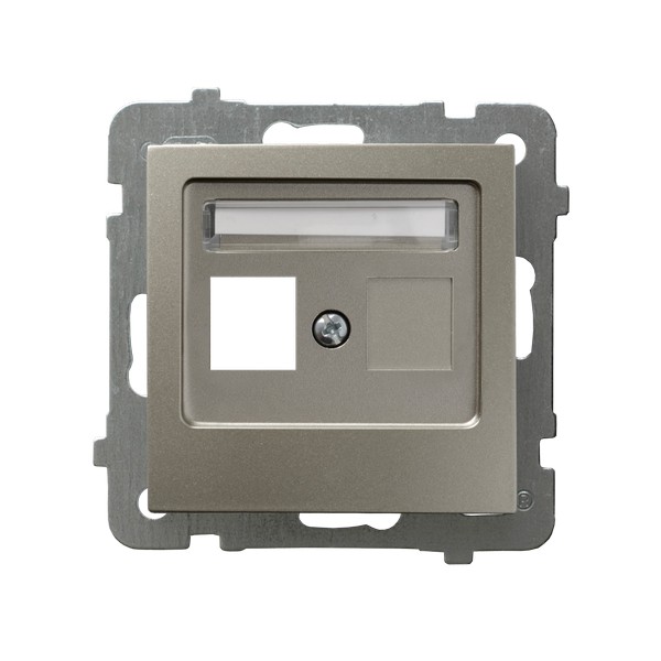 Obudowa gniazda pojedynczego typu Keystone prosta SATYNA LIGHT GPK-1G/p/45 OSPEL  GPK-1G/p/45/OSP 5907577477134 OSPEL