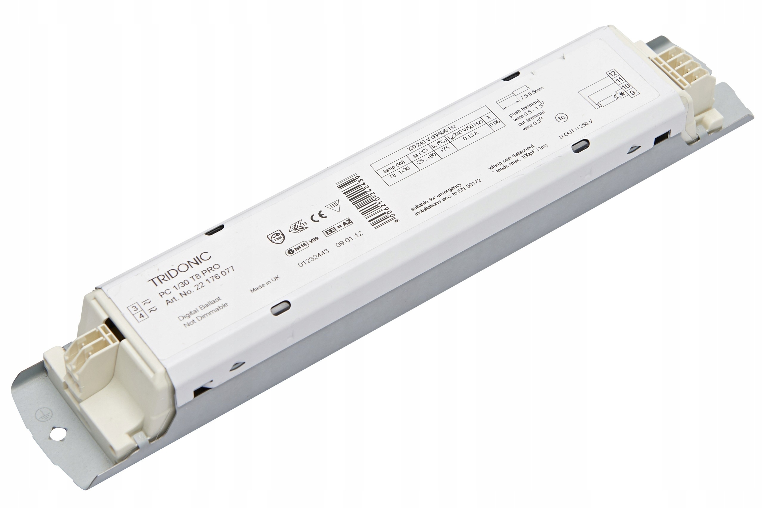 STATECZNIK ELEKTRONICZNY  PC 1/30 T8  PRO, 22176077, TRIDONIC 22176077/NAR 9006210242439 LUMIQON