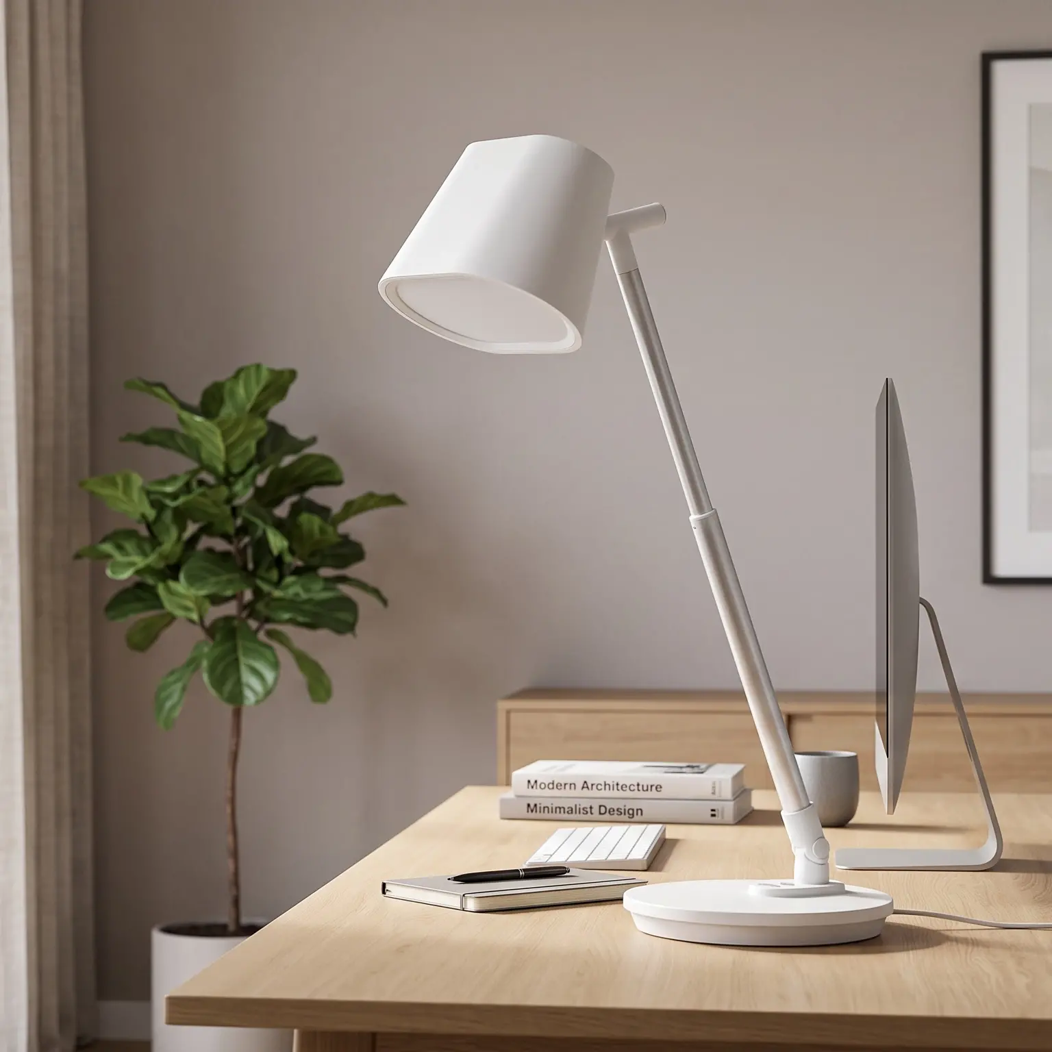Lampka biurkowa biała LED K-BL1527 BOLEK, KAJA K-BL1527 BIAŁY/KAJ 5901425523707