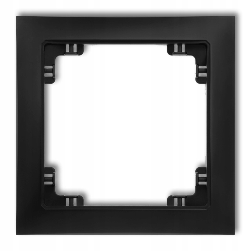 Ramka uniwersalna pojedyncza z tworzywa DECO Soft 12DRSO-1 czarny mat podtynkowy KARLIK 12DRSO-1/KRL 5901832008507 KARLIK ELEKTROTECHN