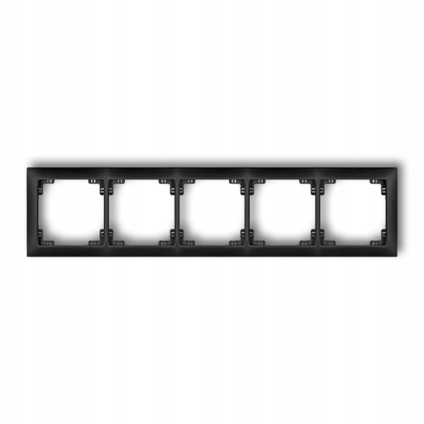 DECO Ramka uniwersalna pięciokrotna z tworzywa DECO Soft czarny mat podtynkowy 12DRSO-5/KRL 5901832008903 KARLIK ELEKTROTECHN