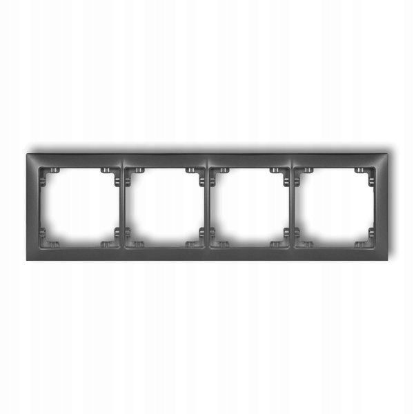 DECO Ramka uniwersalna poczwórna z tworzywa DECO Soft grafitowy podtynkowy 11DRSO-4/KRL 5901832008972 KARLIK ELEKTROTECHN