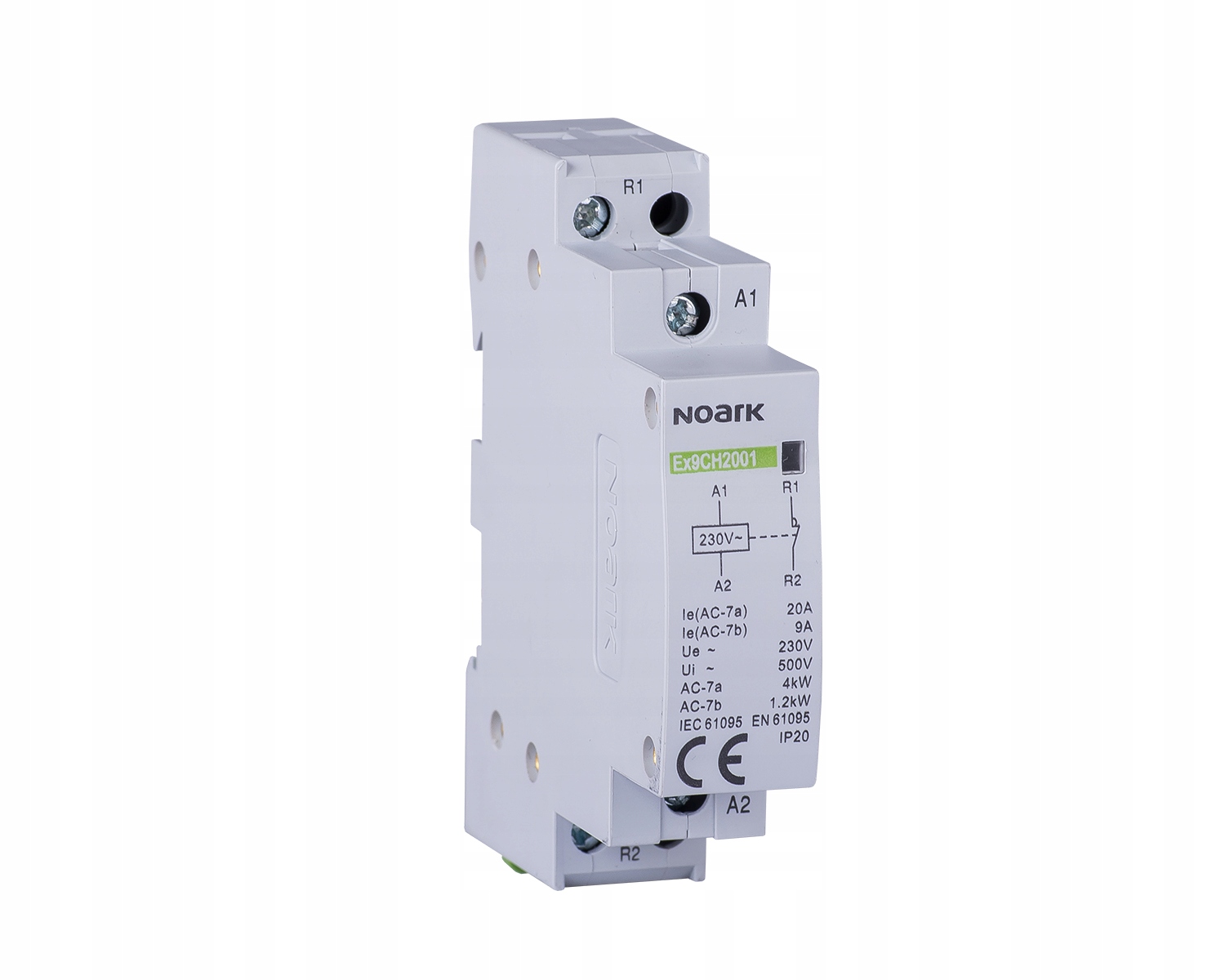 Przekaźnik instalacyjny Ex9CH20 20 220/230V 50/60Hz, 20 A, nap. cewki 220/230 V, styki 2 NO, NOARK 102399/NOA 8592765024008 NOARK ELECTRIC