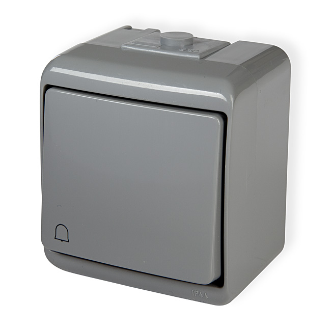 Łącznik zwierny dzwonek popielaty hermetyczny 10WHE-4/ JUNIOR KARLIK 10WHE-4/KRL 5903292638676 KARLIK ELEKTROTECHN