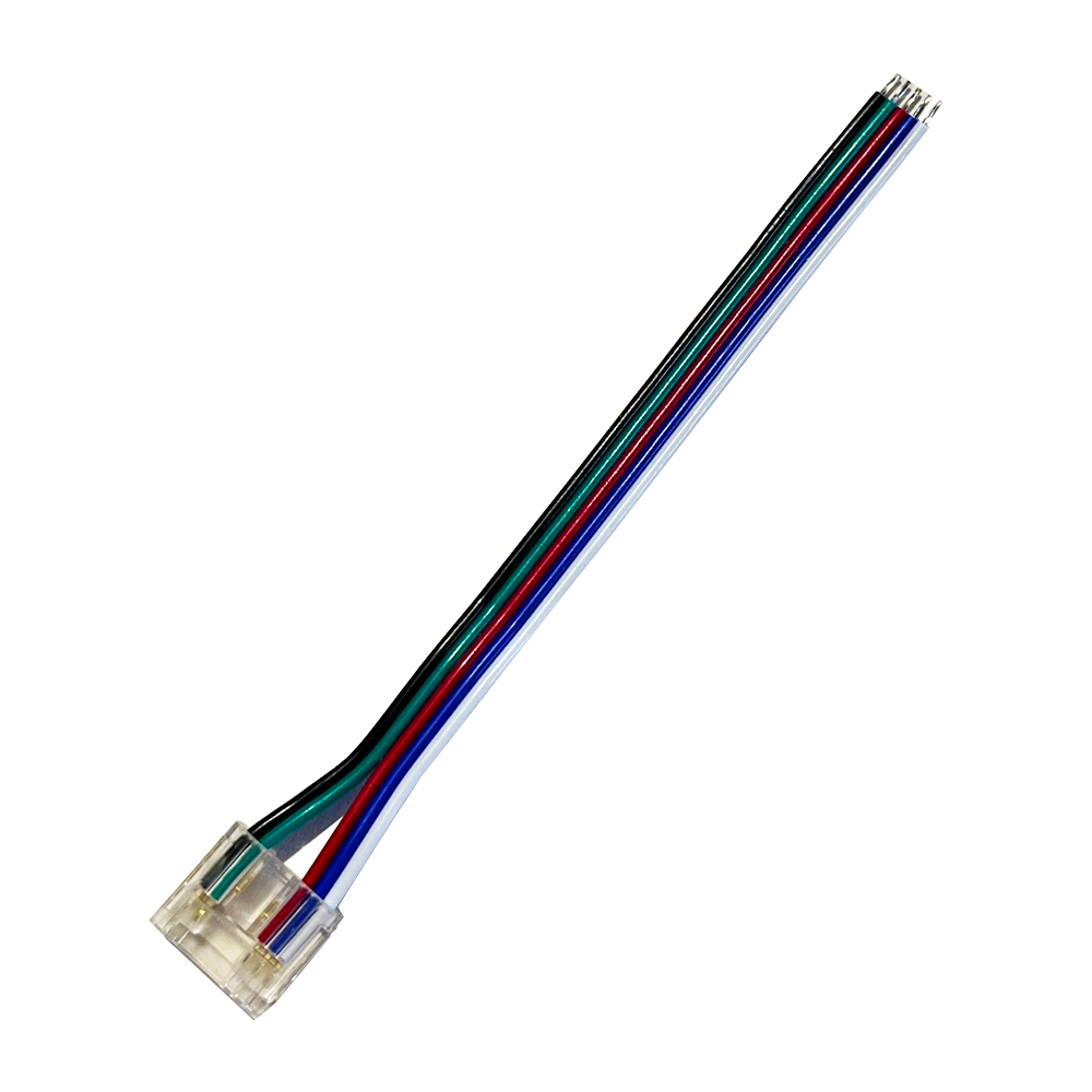 Szybkozłączka do taśm LED RGBW COB 5-pin 12 mm, taśma–przewód 10 cm, IP20, NEXTEC PG042050 PG042050/POL 5908293942050 POLTRONIC S.A.