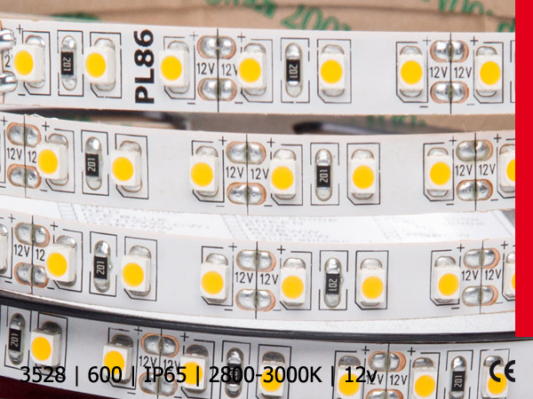 TAŚMA LED NEXTEC 12V / SMD 3528 - 600 LED / IP65 / BIAŁY CIEPŁY, LS5600WW_WB_EX, POLTRONIC LS5600WW/POL 5908293907813 POLTRONIC S.A.
