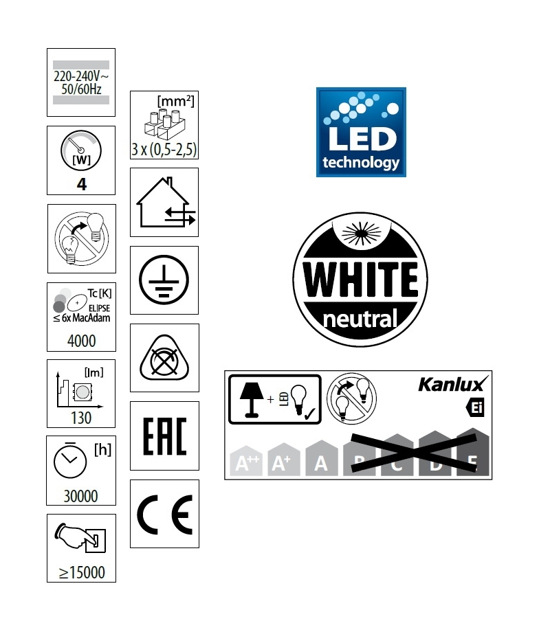 Lampa zewnętrzna LAVIA 18 LED 23560 oprawa ogrodowa / kinkiet elewacyjny LED KANLUX 23560/KAN 5905339235602