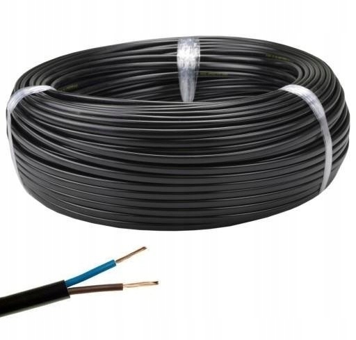 Przewód Płaski instalacyjny OMYp Elektrokabel 2 x 1,0 czarny - 100 m 5907702816753/EKB 5907702816753 ELEKTROKABEL