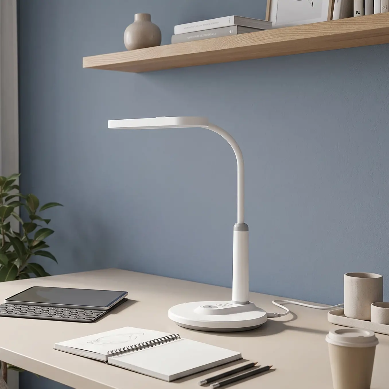 Lampka biurkowa z regulowaną barwą światła K-BL1185 BIAŁY, DAFI K-BL1185 KAJA K-BL1185 BIAŁY//KAJ 5901425521512