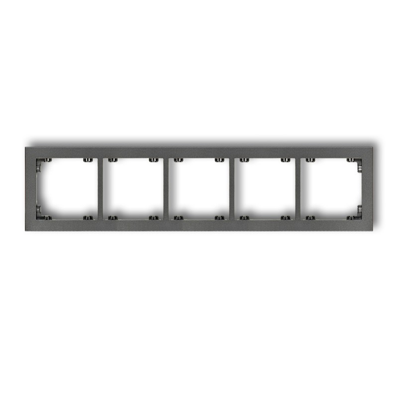Ramka uniwersalna pięciokrotna z tworzywa grafitowy podtynkowy 11DR-5 DECO KARLIK 11DR-5/KRL 5903418066079 KARLIK ELEKTROTECHN
