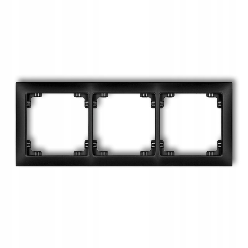 Ramka uniwersalna potrójna z tworzywa DECO Soft 12DRSO-3 czarny mat podtynkowy KARLIK 12DRSO-3/KRL 5901832009016 KARLIK ELEKTROTECHN