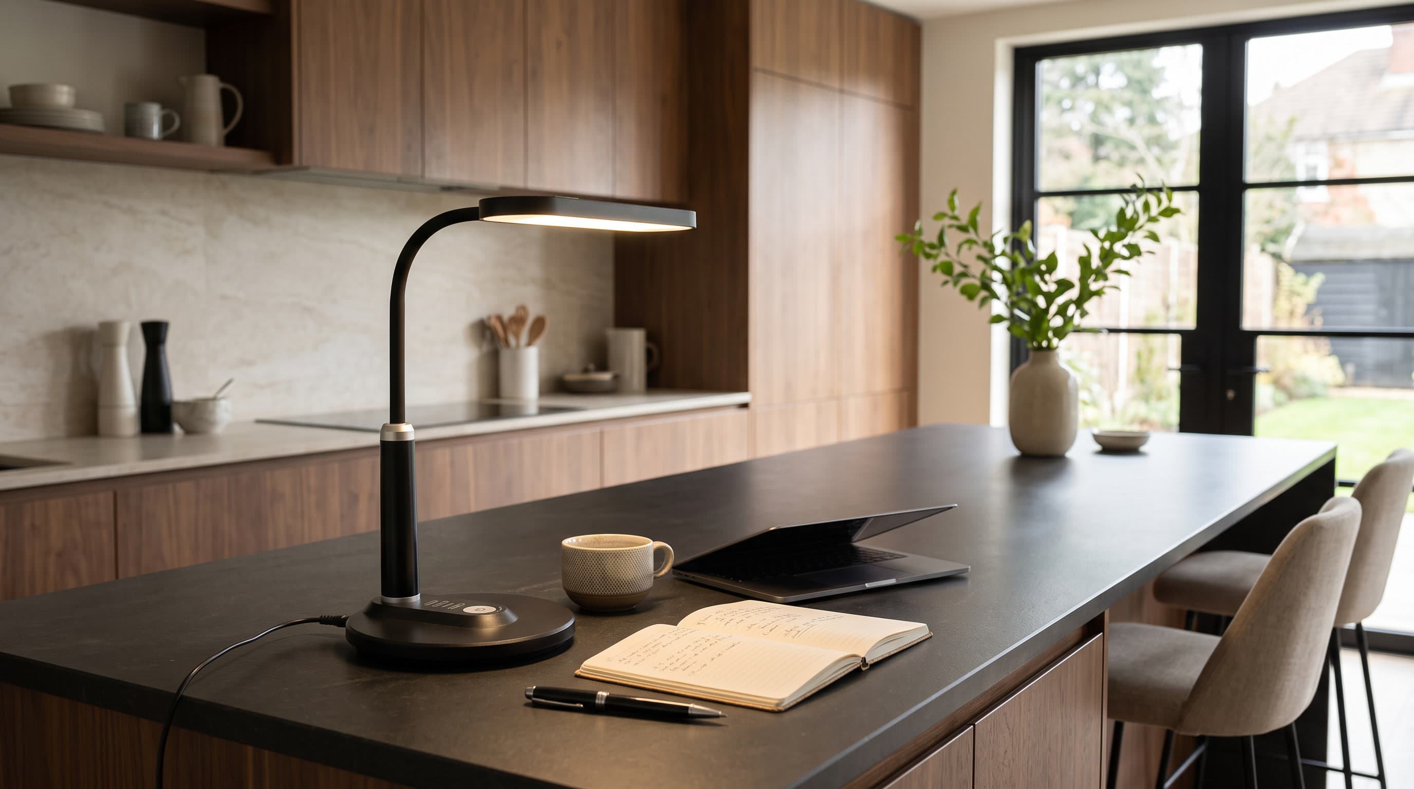 Lampka biurkowa z regulowaną barwą światła K-BL1185 CZARNY, DAFI K-BL1185 KAJA K-BL1185 CZARNY/KAJ 5901425521529