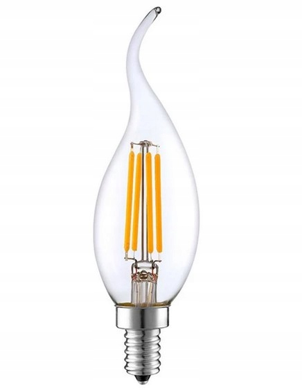 Żarówka Lampa LED Filament E14 Flami C35 4W 440Lm 4000K; 5902533196555; LED-POL 5902533196555/LED 5902533196555