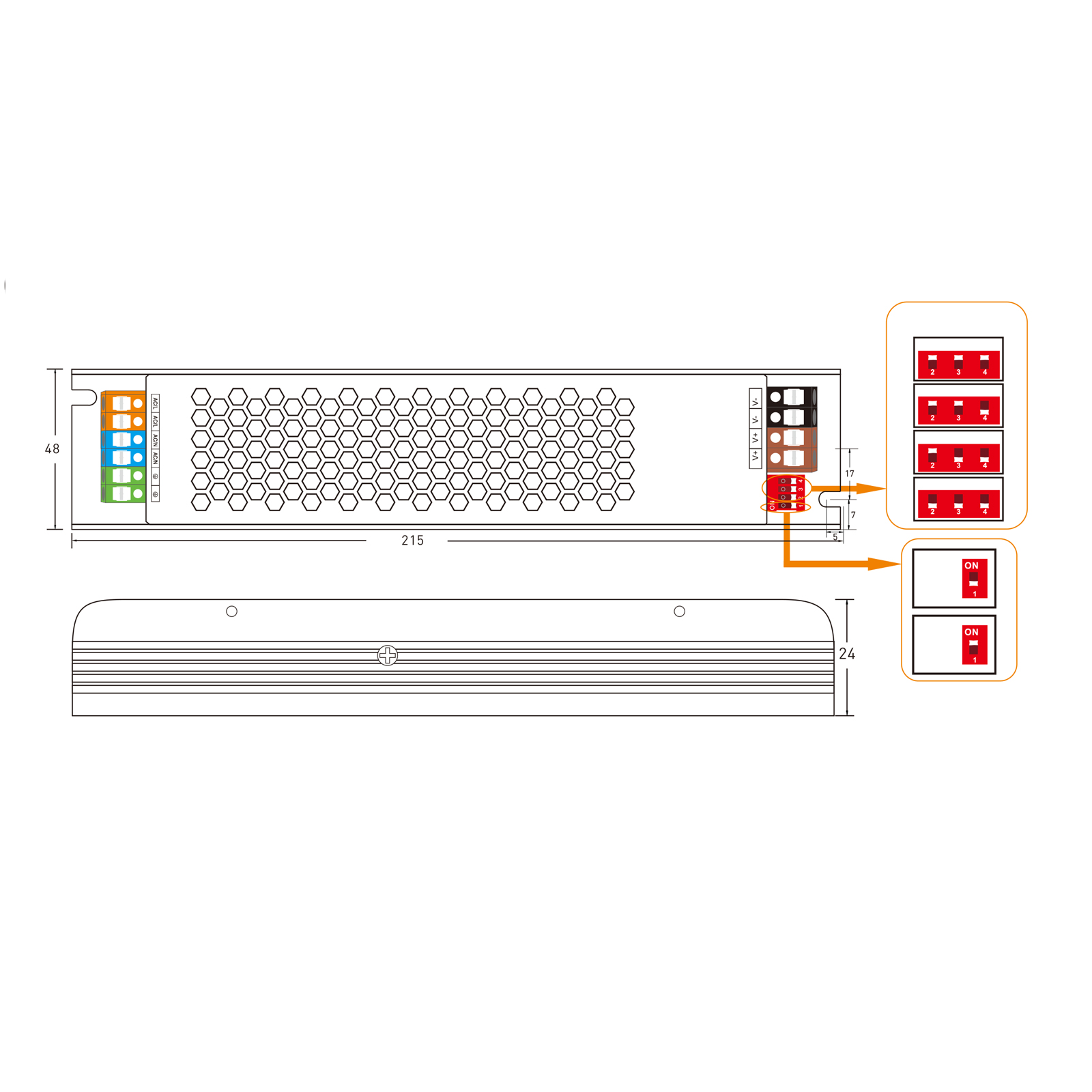 PB039203 ZASILACZ MODUŁOWY BLUE 12V / IP20 / 16,7A / 200W PB039203/POL 5908293939203