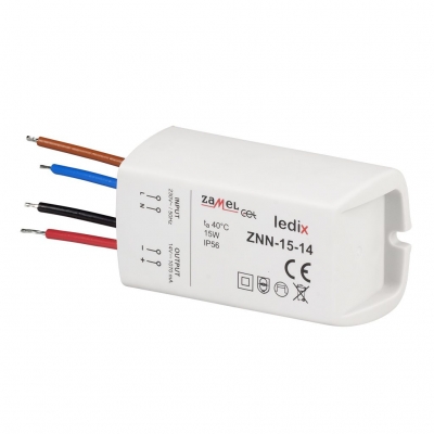 ZASILACZ LED NATYNKOWY 14V DC 15W TYP: ZNN-15-14, LDX10000025, ZAMEL LDX10000025/ZAM 5903669041078 ZAMEL