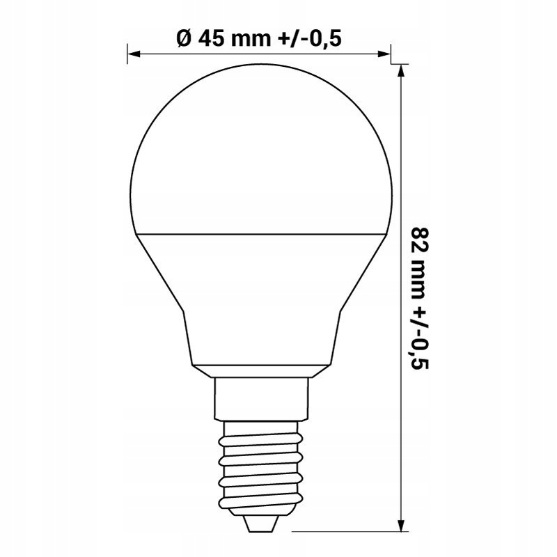 Żarówka LED ORO-E14-G45-TOTO-6W-CW 6500K barwa zimna 5901752714359 LED-POL 5901752714359/LED 5901752714359
