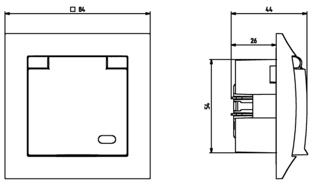 Gniazdo bryzgoszczelne z uziemieniem IP-44 wieczko przezroczyste SREBRO GPH-1YZ/m/18/d, 16A/250~, IP-44, zaciski gwintowe, IMPRESJA OSPEL GPH-1YZ/m/18/d/OSP 5907577439767