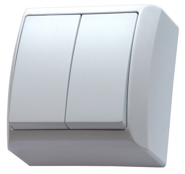 Łącznik dwugrupowy świecznikowy BIAŁY ŁN-2B/00 BIS OSPEL ŁN-2B/00/OSP 5907577425630 OSPEL