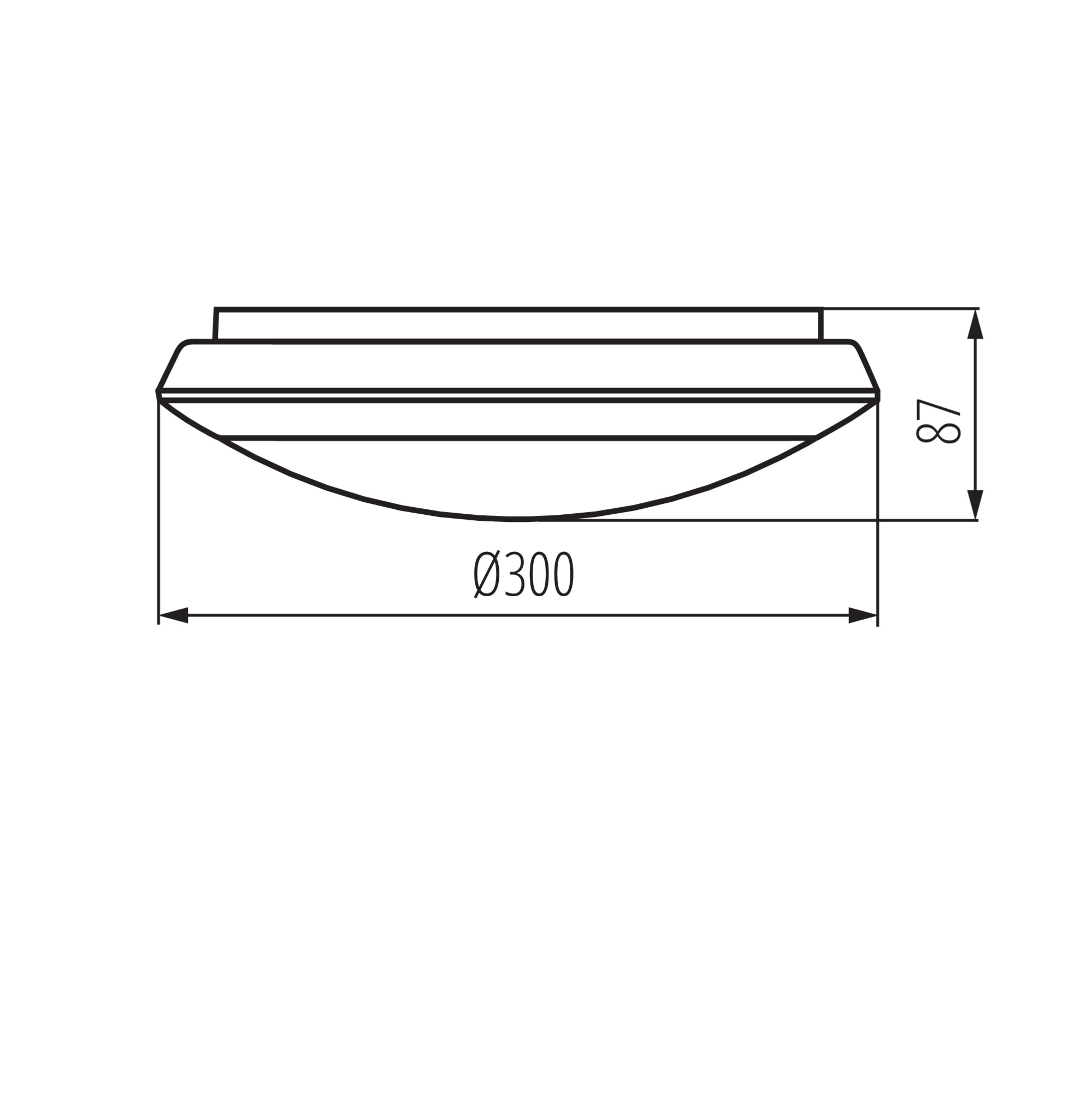 Plafon zewnętrznyDABA N LED SMD DL-16W, oprawa oświetleniowa 19062, KANLUX 19062/KAN 5905339190628