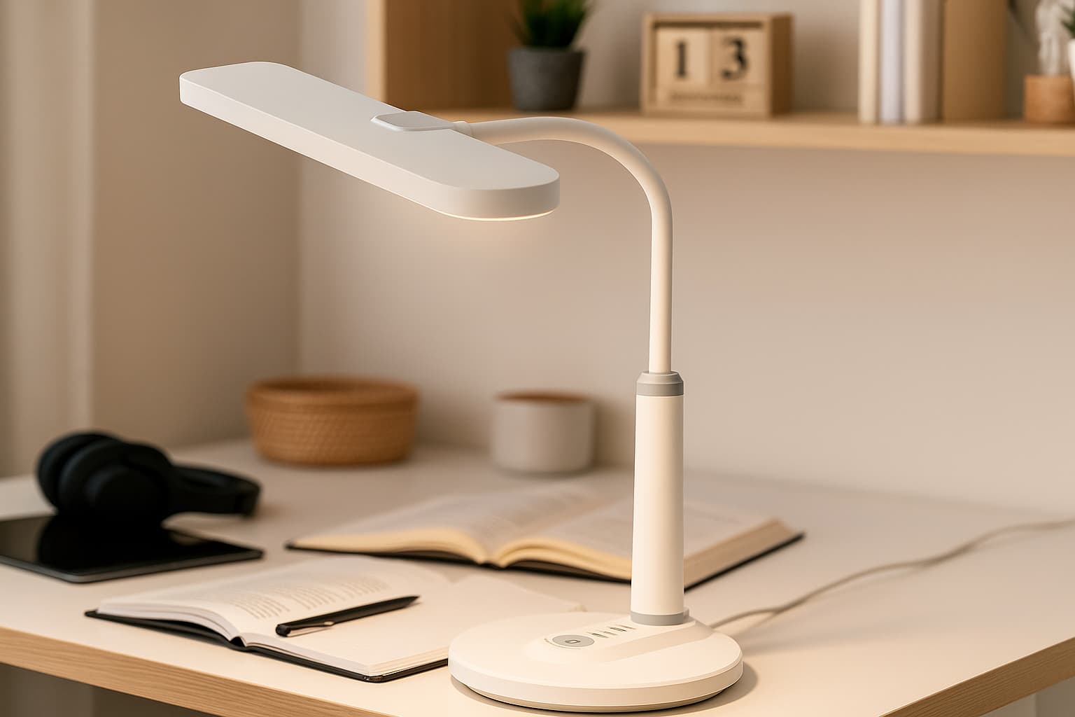 Lampka biurkowa z regulowaną barwą światła K-BL1185 BIAŁY, DAFI K-BL1185 KAJA K-BL1185 BIAŁY//KAJ 5901425521512