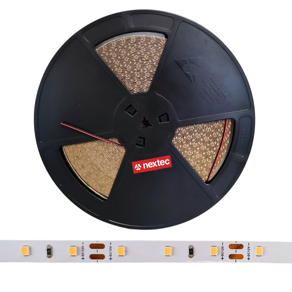 TAŚMA LED NEXTEC ST PA030552 12V 2835 4,8W 60 LED IP20 3000K +/-200K 70lm/W DŁ.50m SZER.8mm PA030552/POL 5908293930552 POLTRONIC S.A.